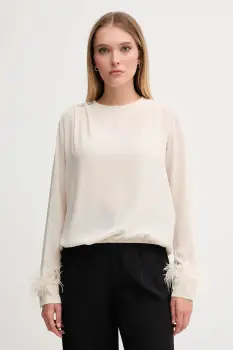 Gaudi bluza culoarea bej, uni, 521FD45032 imagine