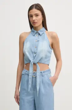 Gaudi bluza subtire de blugi femei, neted, 511BD46003 imagine