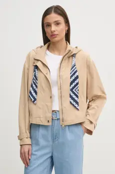 Gaudi geaca culoarea bej, de tranzitie, oversize, 511BD35009 imagine