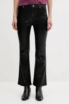 Gaudi pantaloni culoarea negru, evazati, high waist, 521BD25016 imagine