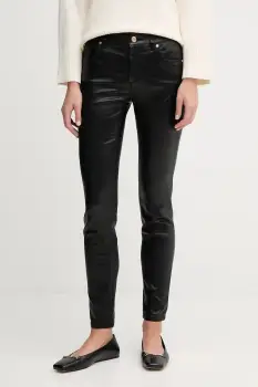 Gaudi pantaloni culoarea negru, mulata, high waist, 521BD25018 imagine