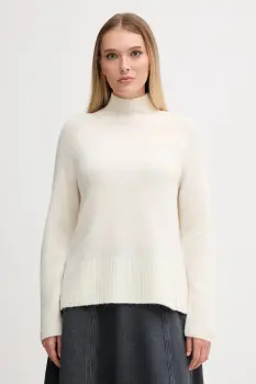 Gaudi pulover culoarea bej, cu guler, 521FD53011 imagine