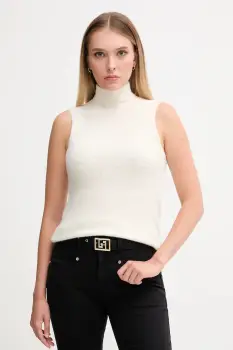 Gaudi pulover culoarea bej, light, cu guler, 521FD53009 imagine