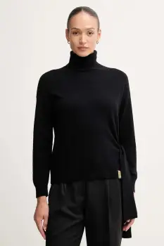 Gaudi pulover din amestec de lana culoarea negru, cu guler, 521FD53002 imagine