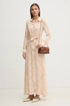 Gaudi rochie culoarea bej, maxi, evazati, 511BD15006 imagine