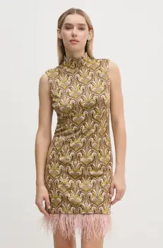 Gaudi rochie culoarea bej, mini, mulata, 421FD14001 imagine