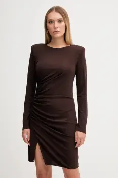 Gaudi rochie culoarea maro, mini, mulata, 521FD14009 imagine