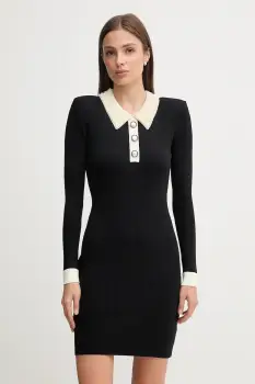 Gaudi rochie culoarea negru, mini, mulata, 521FD13007 imagine