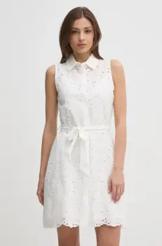 Gaudi rochie din bumbac culoarea alb, mini, evazati, 511BD15011 imagine
