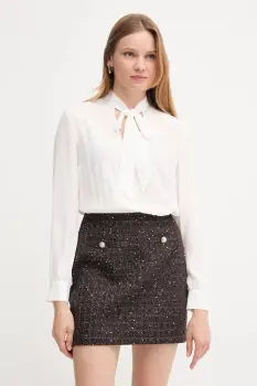 Gaudi rochie din lana culoarea maro, mini, mulata, 521FD15006 imagine