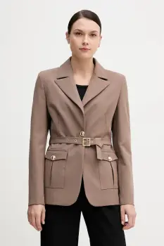 Gaudi sacou culoarea bej, un singur rand de nasturi, neted, 521FD35023 imagine