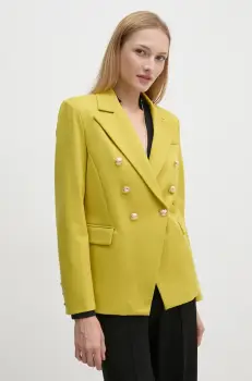 Gaudi sacou culoarea verde, cu doua randuri de nasturi, neted, 421FD34003 imagine