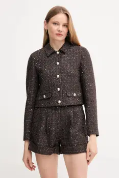 Gaudi sacou din lana culoarea maro, un singur rand de nasturi, uni, 521FD35003 imagine