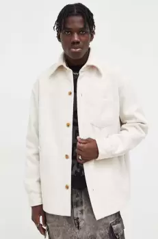 GCDS geaca barbati, culoarea bej, de tranzitie imagine