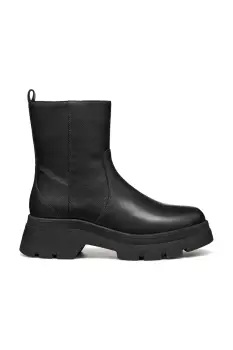 Geox botine D PLUETTE culoarea negru, cu toc plat, D565MB 04654 C9999 imagine
