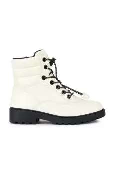 Geox botine J CASEY B ABX femei, culoarea alb, cu toc plat, J367ZB 0BCLV C1M9B imagine