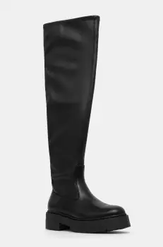 Geox cizme D SPHERICA EC7 femei, culoarea negru, cu platforma, D46VDC 0BC43 C9999 imagine