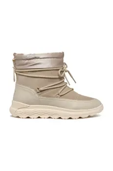 Geox cizme de iarna D SPHERICA 4X4 B ABX femei, culoarea bej, cu toc plat, izolat, D4626A 08522 C6738 imagine