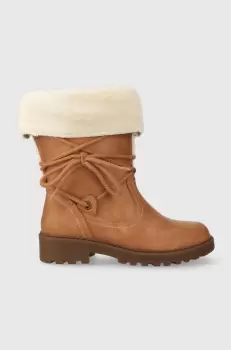 Geox cizme de iarna pentru copii culoarea bej imagine