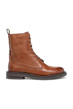 Geox cizme de piele D SERILDA culoarea maro, cu toc plat, D46WYG 00043 C6002 imagine