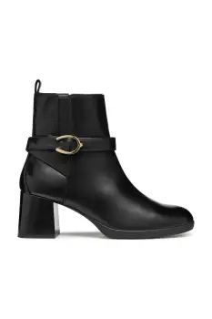 Geox cizme de piele D WALK PLEASURE 55 culoarea negru, cu toc drept, D46XBA 00043 C9999 imagine