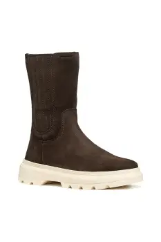 Geox cizme din piele intoarsa pentru copii KIDDARTAH culoarea maro, J56NDB.00022 imagine