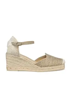 Geox espadrile D GELSA LOW culoarea bej, toc pana, D55NGE 01106 C6738 imagine