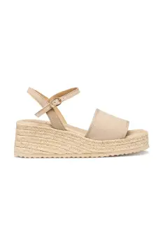 Geox espadrile wedges pentru femei, din piele D ALEMERIA imagine