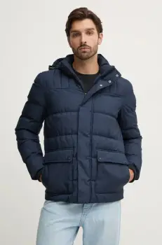 Geox geaca barbati, culoarea albastru marin, de iarna, M4628U-T3141-F9130 imagine