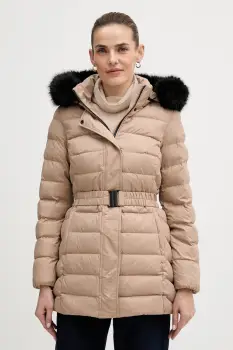 Geox geaca de puf CATRIA culoarea bej, de iarna, W5626G T3152 imagine