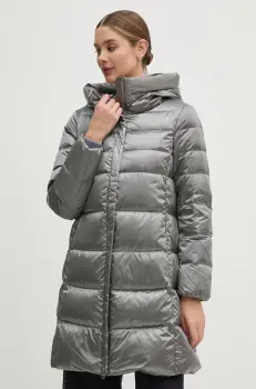 Geox geaca de puf femei, culoarea argintiu, de tranzitie, W4626G-T3154-F9822 imagine