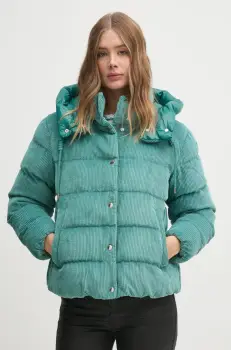 Geox geaca din velur culoarea verde, de iarna, W4628D-T3153-F4622 imagine