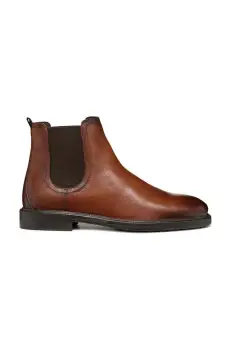 Geox ghete chelsea de piele U TIBERIO barbati, culoarea maro, U46G5A 000JD C6001 imagine