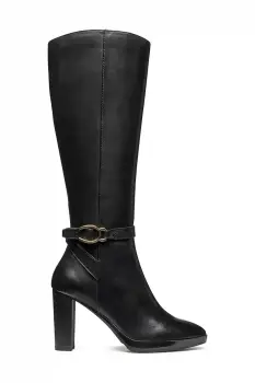 Geox ghete de piele D WALK PLEASURE 85 culoarea negru, cu toc drept, D56TFB 00043 C9999 imagine