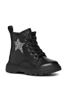 Geox ghete din piele pentru copii KIDDARTAH culoarea negru, B465YA.085EW imagine