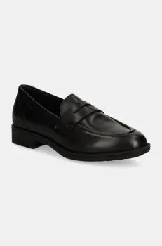 Geox mocasini de piele D JAYLON 2 femei, culoarea negru, cu toc plat, D46QAB 00043 C9999 imagine