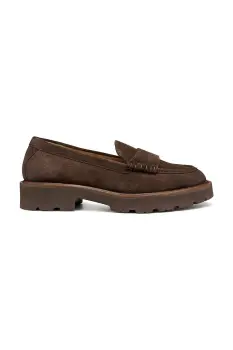 Geox mocasini de piele D NORIZE culoarea maro, cu platforma, D564ZA 00022 C6006 imagine