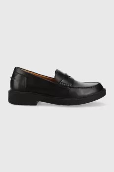 Geox mocasini de piele D SPHERICA EC1 A femei, culoarea negru, cu toc plat, D25QRA 00043 C9997 imagine