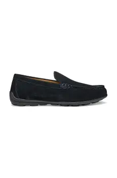 Geox mocasini din piele intoarsa U SPHERICA EC16 barbati, culoarea albastru marin, U55HYA 00022 C4021 imagine