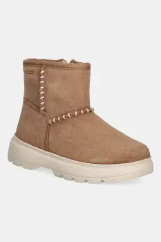 Geox pantofi de iarna din nubuc pentru copii KIDDARTAH culoarea maro, B565YA.00022 imagine