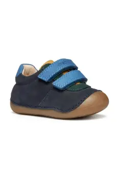 Geox pantofi din piele pentru bebelusi TUTIM culoarea bleumarin B9439A.03222 imagine