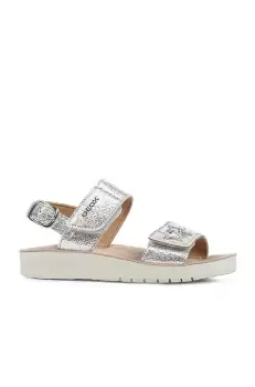 Geox Sandale copii culoarea argintiu imagine
