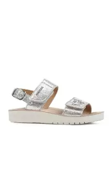 Geox Sandale copii culoarea argintiu imagine
