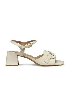 Geox sandale de piele D NEW ERAKLIA 50 T culoarea bej, D55YQC 000TU C1122 imagine