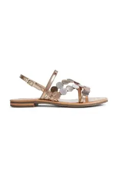 Geox sandale de piele D SOZY S X femei, culoarea maro, D25LXX 0CFZ0 C6008 imagine