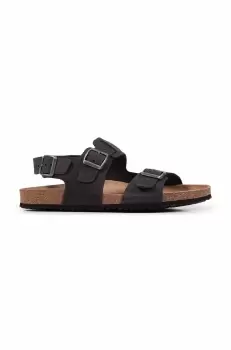 Geox sandale din piele intoarsa U SANDAL GHITA A barbati, culoarea negru, U159VA 00032 C9999 imagine