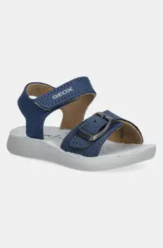 Geox sandale din piele pentru copii LIGHTFLOPPY culoarea albastru marin, B555SA.00032 imagine