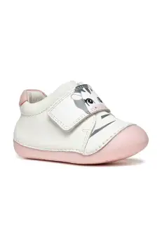 Geox tenisi din piele copii culoarea alb imagine