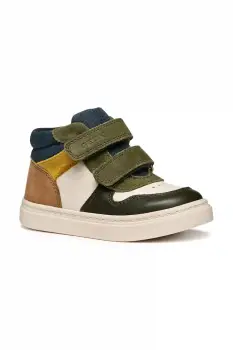 Geox tenisi din piele copii NASHIK culoarea bej, B465NA.08522 imagine