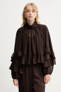 Gestuz bluza culoarea maro, uni, 10910650 imagine